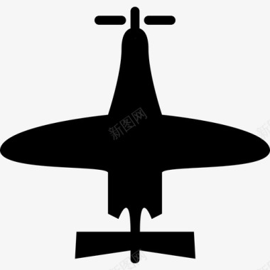 小型飞机俯视图运输工具飞机图标图标