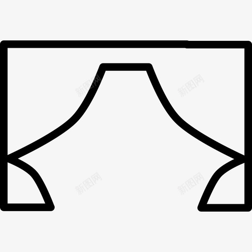 博物馆的窗帘像是其他风景的轮廓形状图标svg_新图网 https://ixintu.com 博物馆的窗帘像是其他风景的轮廓 形状