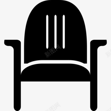 带扶手的椅子图标图标