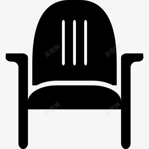 带扶手的椅子图标svg_新图网 https://ixintu.com 带扶手的椅子