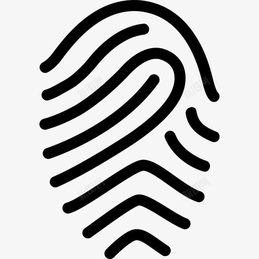 指纹简单的轮廓符号指纹图标svg_新图网 https://ixintu.com 指纹 指纹简单的轮廓 符号