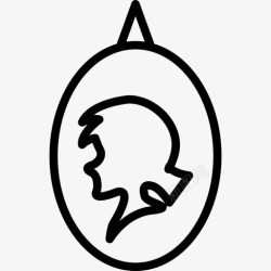 博物馆古典作为古典博物馆艺术作品悬挂的椭圆形肖像图标高清图片