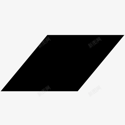 平行四边形几何形形状图标svg_新图网 https://ixintu.com 几何形 平行四边形 形状