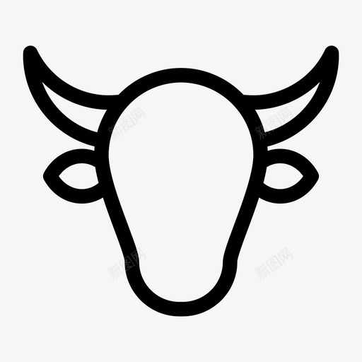 牛肉牲畜角图标svg_新图网 https://ixintu.com 动物 哺乳动物 头 奶制品 牛 牛肉 牲畜 角