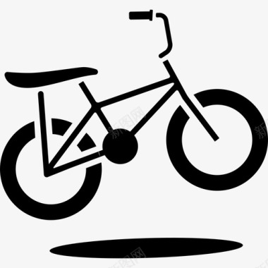 自行车小轮车跳图标图标