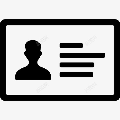 身份证徽章执照图标svg_新图网 https://ixintu.com 徽章 执照 生产许可证标志 许可证 身份证