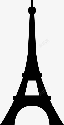 法国建筑埃菲尔铁塔建筑景点法国历史图标高清图片