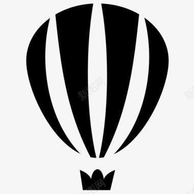 热气球漂浮飞行图标图标