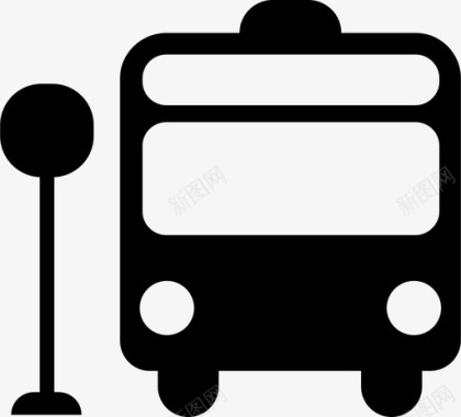 巴士站巴士通勤图标图标
