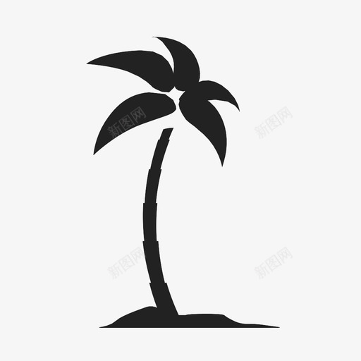 棕榈树夏威夷岛屿图标svg_新图网 https://ixintu.com 夏威夷 小岛屿 岛屿 度假 放松 棕榈树 热带 阳光