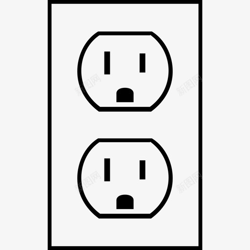 插座电源能源图标svg_新图网 https://ixintu.com 插头 插座 电源 电线 能源