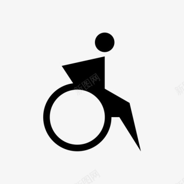 轮椅使用者残疾人人图标图标