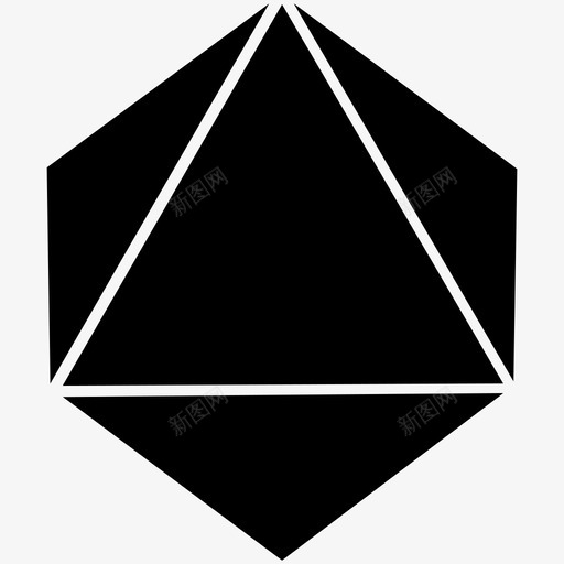 骰子游戏几何图标svg_新图网 https://ixintu.com 几何 柏拉图实心 游戏 非立方 骰子