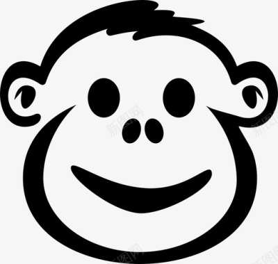 猴子动物快乐微笑图标图标