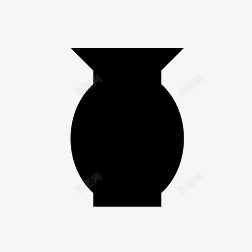 花瓶装饰花盆图标svg_新图网 https://ixintu.com 花瓶 花盆 装饰