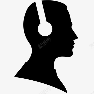 耳机人音乐声音用户图标图标