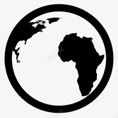 地球非洲地理行星世界图标图标