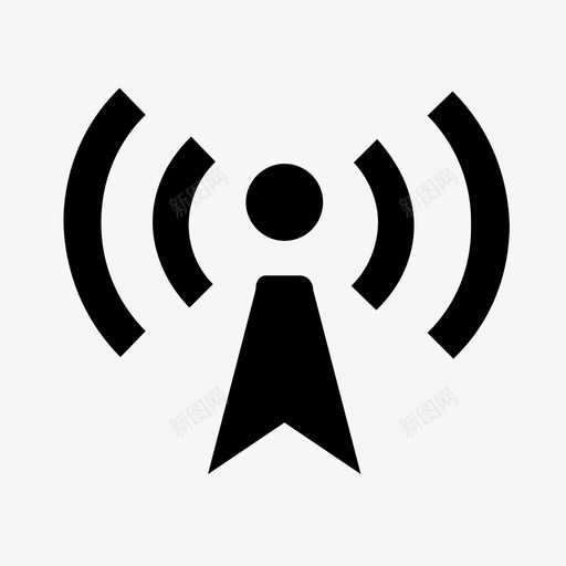 天线收音机无线电波图标svg_新图网 https://ixintu.com wifi 天线 收音机 无线电波