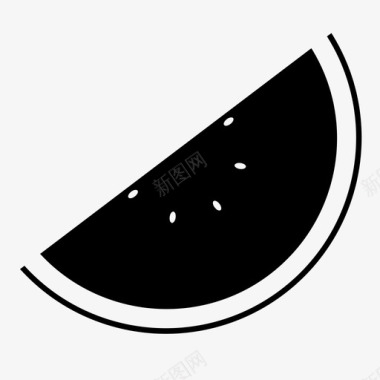 西瓜食物水果种子夏天图标图标