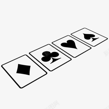 扑克牌纸牌游戏梅花图标图标