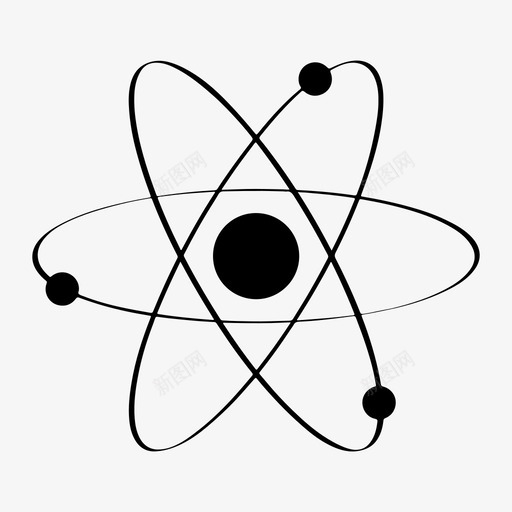 原子化学圆图标svg_新图网 https://ixintu.com 化学 原子 圆 爆炸 环 粒子 轨道