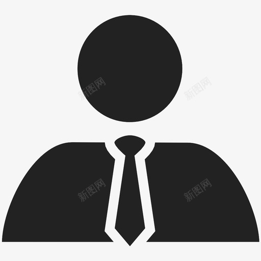 商务人士正式领带用户图标svg_新图网 https://ixintu.com 商务人士 正式 用户 领带