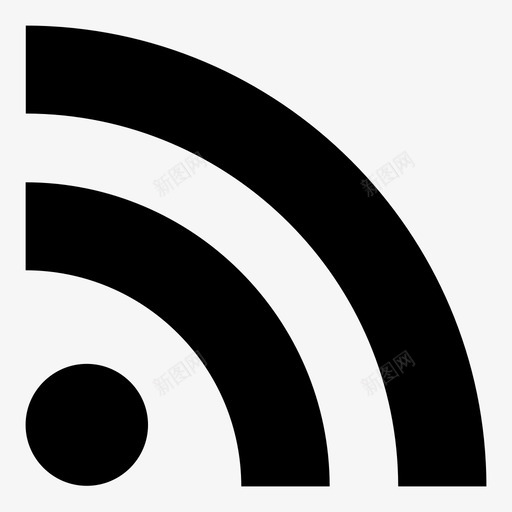 rss连接订阅源图标svg_新图网 https://ixintu.com rss wifi 互联网 信号 网络 订阅源 连接