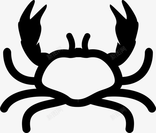 螃蟹动物爪子图标svg_新图网 https://ixintu.com 动物 海鲜 爪子 螃蟹