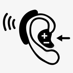 聋哑助听器聋哑噪音图标高清图片
