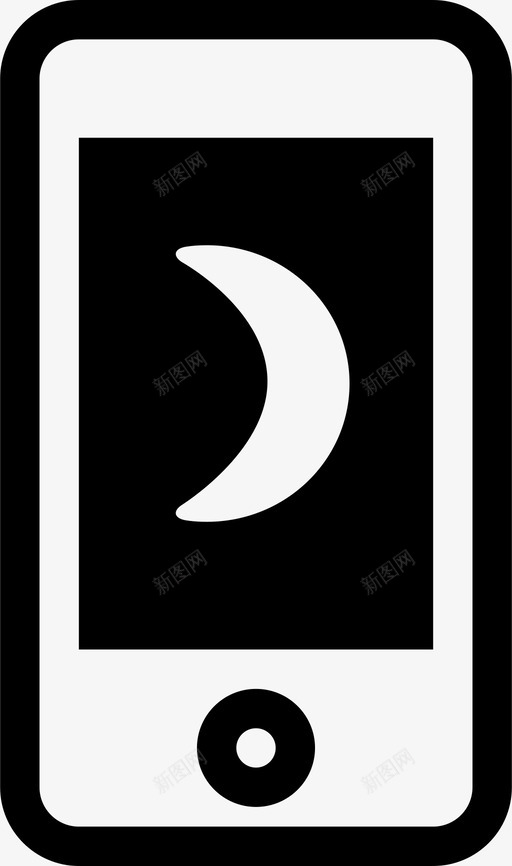 iphone睡前手机图标svg_新图网 https://ixintu.com iphone iphone之夜 夜间 手机 智能手机 月亮 睡前 睡眠