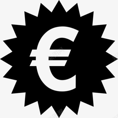 欧元货币价格价值图标图标