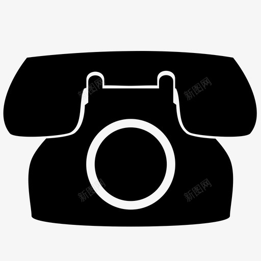 电话通话固定电话图标svg_新图网 https://ixintu.com 固定电话 电信 电话 通话