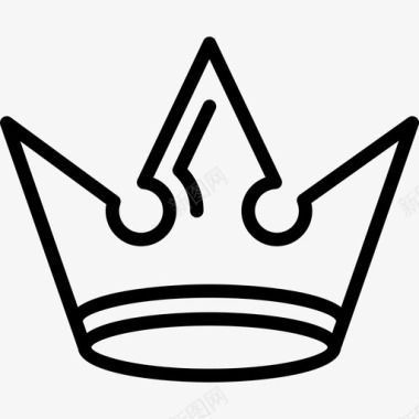 皇冠复古尖尖的形状皇冠图标图标