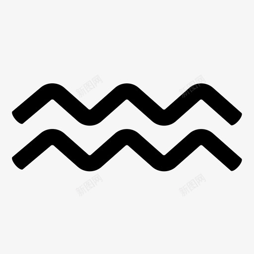 水瓶座占星术星座图标svg_新图网 https://ixintu.com 占星术 星座 水瓶座