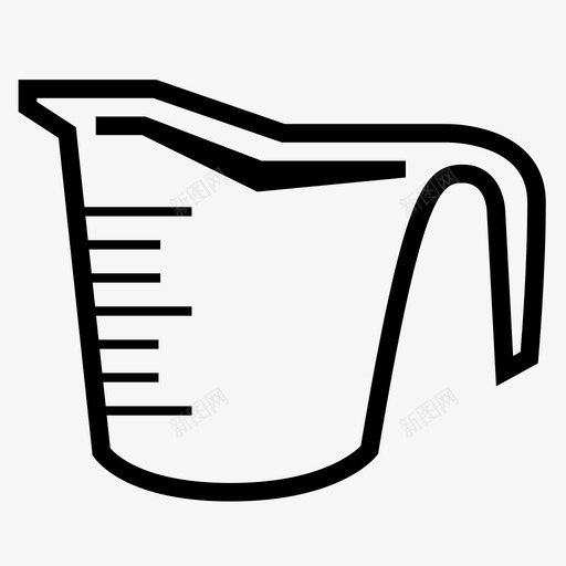 量杯准备测量图标svg_新图网 https://ixintu.com 准备 厨师 厨房 测量 烘焙 烹饪 空 配料 量杯