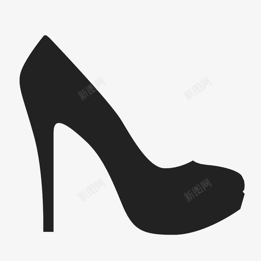 高跟鞋衣服时装图标svg_新图网 https://ixintu.com 女人 时装 款式 衣服 鞋 高跟鞋