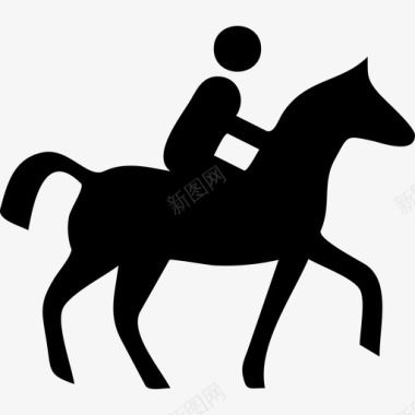 骑师动物马术图标图标