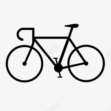 自行车固定齿轮骑乘图标图标