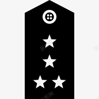 军衔星星肩带图标图标
