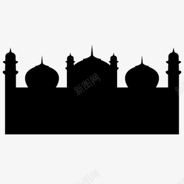巴德沙希清真寺拉合尔巴基斯坦图标图标