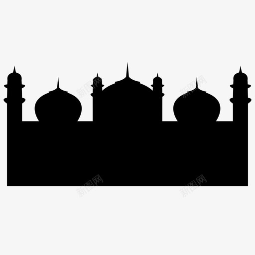 巴德沙希清真寺拉合尔巴基斯坦图标svg_新图网 https://ixintu.com 巴基斯坦 巴德沙希清真寺 拉合尔 波斯语