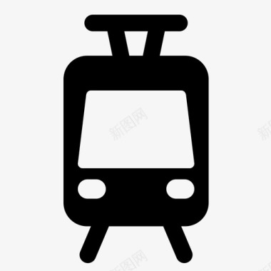 缆车公共交通轨道车图标图标