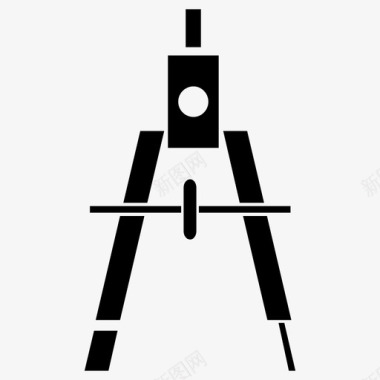 绘图罗盘铅笔量具图标图标
