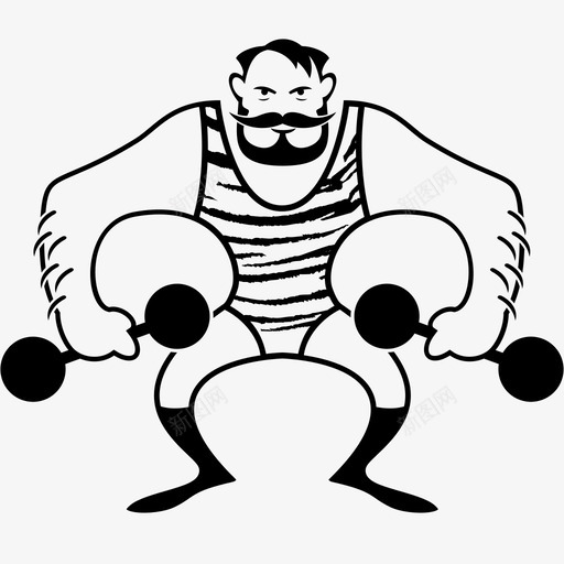 强人健美运动员人力量重量图标svg_新图网 https://ixintu.com 举重 人 健美运动员 力量 强人 重量