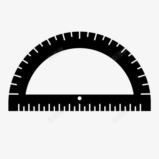 量角器角度几何图标svg_新图网 https://ixintu.com 几何 工具 数学 测量 角度 量角器