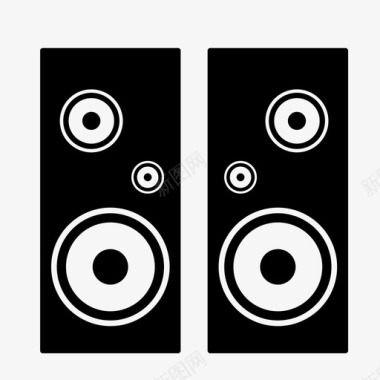 扬声器技术立体声图标图标