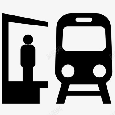 火车站有轨电车地铁图标图标