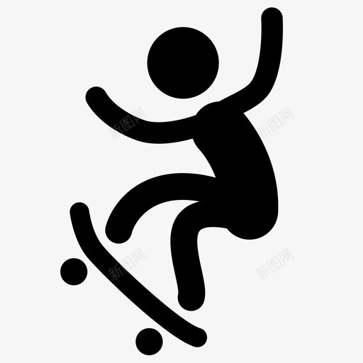 滑板动作运动锻炼图标svg_新图网 https://ixintu.com 人 动作运动 滑板 滑板手 锻炼