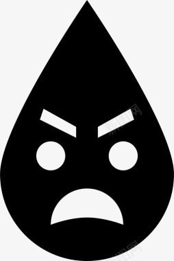 脏水坏水滴脸清水图标图标