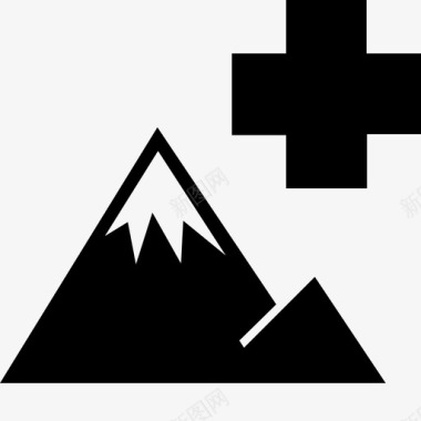 山地救援阿尔卑斯山高山救援前哨图标图标